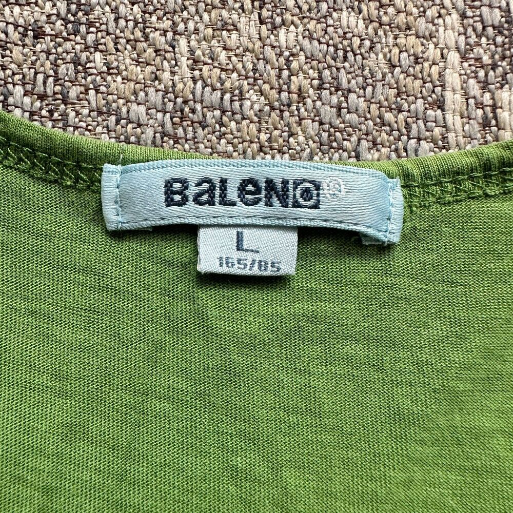 Baleno‎ Women's Shirt Top Tank Green Floral Embroidered Sleeveless Size L - Picture 5 of 6